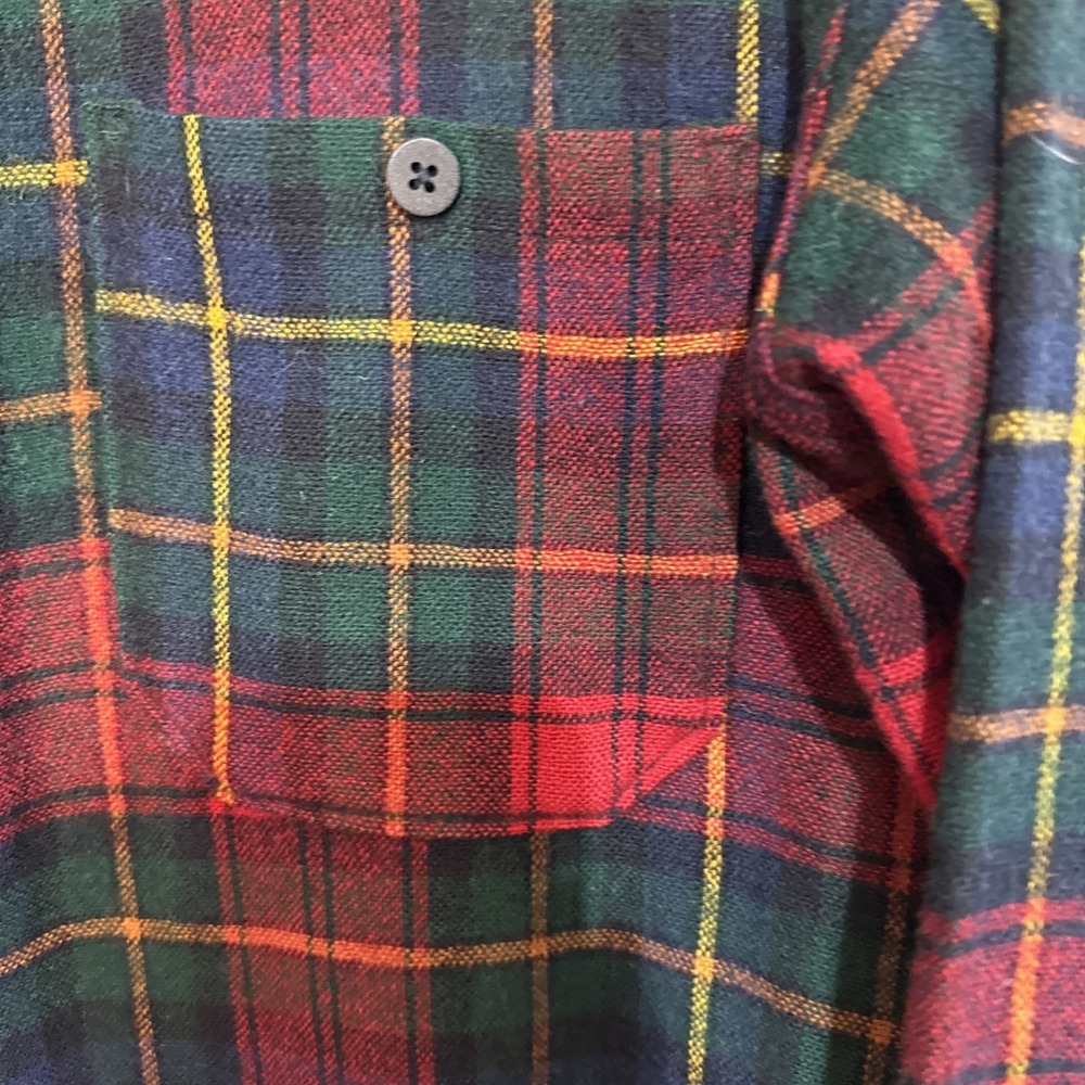 Men's Woolrich Plaid Shirt Size XL made In USA #042 - Picture 7 of 16
